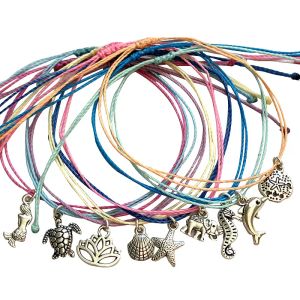 Touwketen cadeau dames Anklet blauwe surfer golf enkel Bracelet Summer Beach Turtle sieraden meisje verstelbare handgemaakte Boheemse enkelband voor trouwfeest