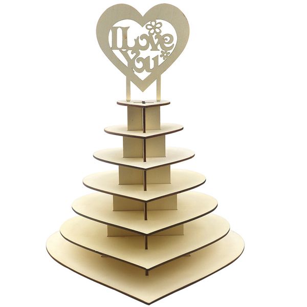 Mariage Ornements en bois Mrmrs Chocolate Stand Display Candy Cupcake Desserts Haldre