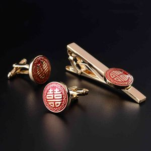 Mariage Word Tie Clip Shirt Cufflink Hommes Cabinez Bouton Bouton Bouton Bouton Coffret