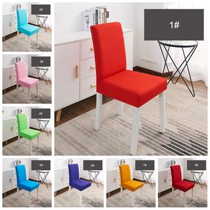 Bruiloften Banket Hotel Stoel Cover Banket Stoel Hotel Dining Chair Covers Elastic Ademend comfortabel wasbaar voor restaurant DH0634