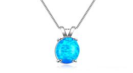 Maridings bijoux Luckyshine 1pcs Magnifique style bel bleu ovale authentique Opale Gemstone Silver Fashion Femme Femme Collier Collier Pendant 6540419