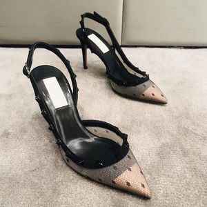 Rivets à talons hauts pour femmes, chaussures à talons fins, nouveau style