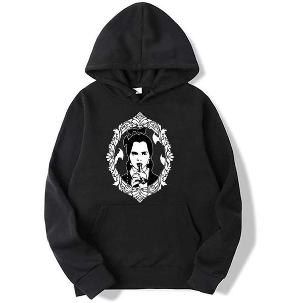 Mercredi Addams TV série télévisée Merch Hoodies Nouveau sweat-shirt Menwomen Winter Cosplay MercrediAddam Hooded Long Maneves4681861