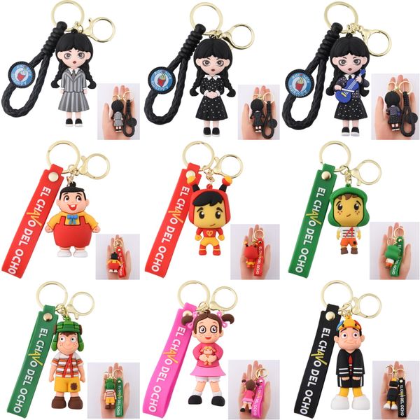 Mercredi Keychain Addams Family Doll 3D Keychain promotion présente des cadeaux pour enfants