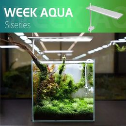 Week Aqua Vislamp S-serie Kleine WRGB ADA-stijl Aquarium Led-lichtaccessoires Aquarium Vissenkom Decoratie Aquascape 240321