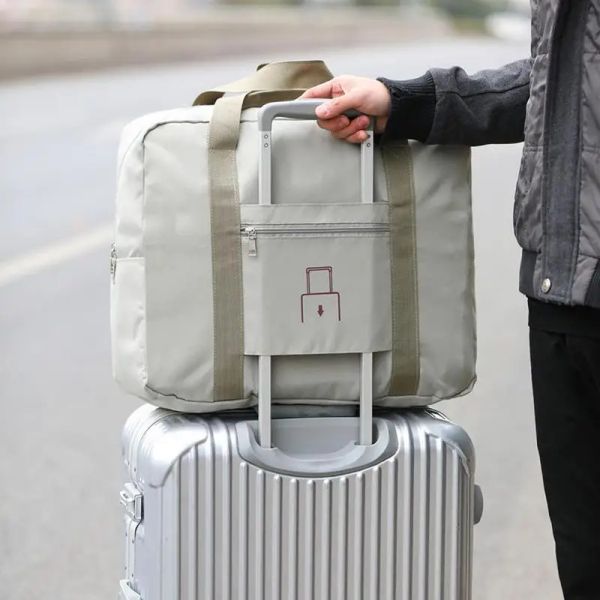 Bag Weekender Bolsa plegable impermeable con manijas fuertes de contenedores de ropa espaciosos para hacer ejercicio para hacer ejercicio para acampar