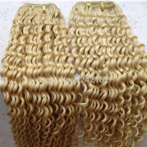 Trame 12 26 pouces 613 Blonde Remy brésilienne vierge cheveux armure faisceaux vague profonde cheveux humains paquets 100% Extension de cheveux humains