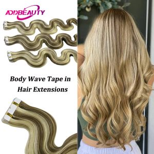 Tour d'onde de carrosserie dans les extensions de cheveux 100% Human Human Struits sans vapeur humaine Fusion Hair Femmes 20pcs Extensions de cheveux humains naturels