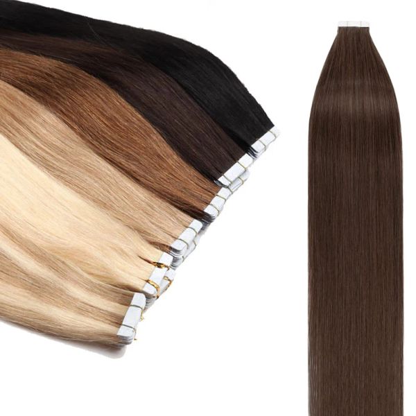 Ruban de trame dans les extensions cheveux 26 pouces ruban adhésif en extensions de cheveux 100% Human Human Natural Black Tape Hair Extensions Remy Remy Hair
