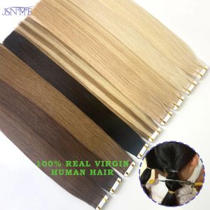 Bouche Virgin Boutr dans les cheveux Invisible 100% réel Human Heuv Ruban raide Ins Noir brun Blonde 2,5 g / PCS 1622 pouces