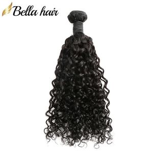 Inslagen bellahair mongoolse virgin haarbundels krullend 100 menselijk haar inslagen 10 28 natuurlijke kleur hair extensions bulk groothandel