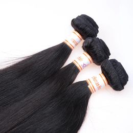 Tramas Trama brasileña del pelo Pelo virginal peruano Recto 100% Sin procesar Virgen Remy Cabello humano Paquetes que tejen camboyanos Barato 4pcs Raw