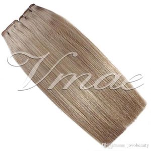 Inslagen Braziliaanse Tape Hair Extensions Enkel Getrokken 100g 20 Stuks Natuurlijke Kleur 613# Stright Maagdelijk Onverwerkt Menselijk Haar Inslag Vmae Haar