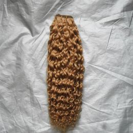 Tramas de cabello virgen brasileño, rubio miel, 10 "26", onda de agua brasileña, 100 g/unidad, extensiones de cabello humano, extensiones de pelo ondulado Remy de doble trama