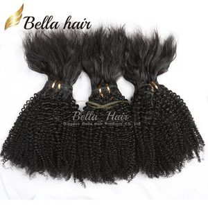 Tramas Nuevos paquetes de cabello brasileño Trenza de cabello humano virgen en paquetes Sin pegamento Sin hilo Sin clips Trenza de trama a máquina en cabello virgen Julienc