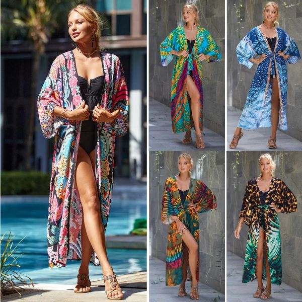 Wehello New European and American Cotton Belt Beach Cover Up Cardigan Women's Bikini Woalin Wemina's Bikini Cardigan Bikini