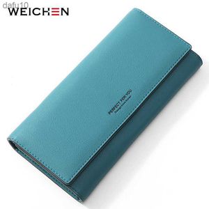 WEICHEN Simplisme Portemonnee Zacht Leer Dames Lange Portemonnee Kaarthouder Telefoon Zak Vrouwen Portefeuilles Clutch Vrouwelijke Portfel Carteira L230704