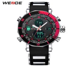 Weide Luxury Brand Analog Sports numérique Nombre numérique Date Men039 Quartz Business Silicone Belt Watch Men Wristwatch Relogio Mascul3515317