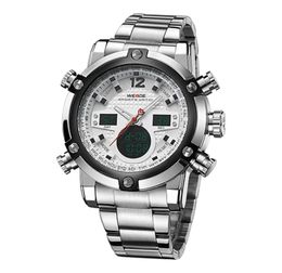 WEIDE hommes automatique montre électronique numérique LCD Camping montres Led montre-bracelet à Quartz en acier inoxydable Sport Orologio horloge WH52053634095