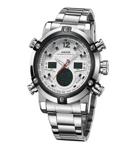 Weide Men Automatic Digital Electronic Watch LCD Camping Watches LED Sport de acero inoxidable de acero inoxidable WH52056302262