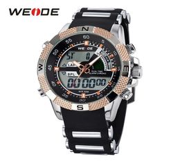 Weide Mens Luxury Sports Quartz Led Watches Army Stopwatch Analog Digital PolsWatch Silicone Strap Band digitale polshorloges WH115735979