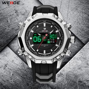 WEIDE militaire Quartz numérique Auto Date hommes Sport montre horloge bracelet en Silicone montre-bracelet Relogio Masculino Montres Hommes Relojes250M