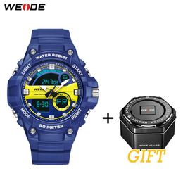 WEIDE sport militaire luxueux horloge chiffre numérique produit 50 mètres résistant à l'eau Quartz analogique main hommes montres-bracelets 271S