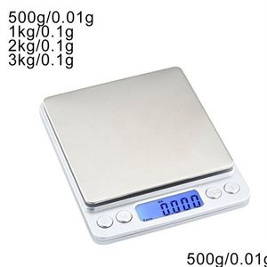 Balances de pesée 0 01 1G Précision LCD Numérique 500G 1 2 3Kg Mini Grammes Électroniques Balance Nce Pour La Cuisson Du Thé SCA Drop Livraison O Dhkqs