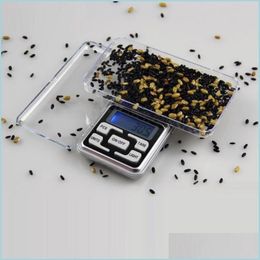 Weegschalen 500 g x 0,1G Mini Pocket digitale schaal voor gouden sterling Sier Jewelry Nce Gram Electronic Drop Delivery Office School DHK6O