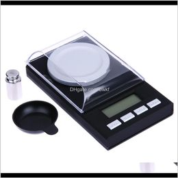 Balances de pesée Instruments d'analyse de mesure Office School Business Industrial20G / 0Dot001G Milligram Lcd Digital 0Dot001G High Precisio