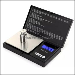 Weegschalen meetanalyse instrumenten Office School Business Industrial LL LCD Electronic Digital Pocket Scale 500G DHIWT