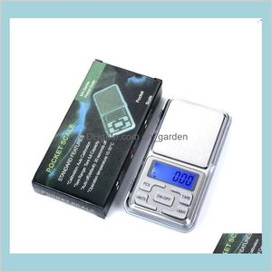 Balances de pesage Instruments d'analyse de mesure Office School Business Industrial Mini Electronic Pocket 200G 100G 500G 0Dot01G Digit