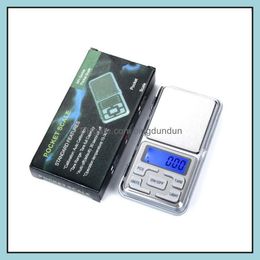 Weegschalen mini elektronische digitale schaal diamanten sieraden weeg nce pocket gram lcd display 500 g/0,1 g 200 g/0,01 g met winkels droegen otjiw