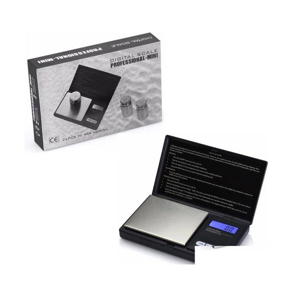 Balances de pesée Mini balance numérique électronique 100G 200G 300G 500G X 0.01G Cuisine Gramme Poids Lcd Poche Pour Pièce Or Diamant Bijou Dhsk4