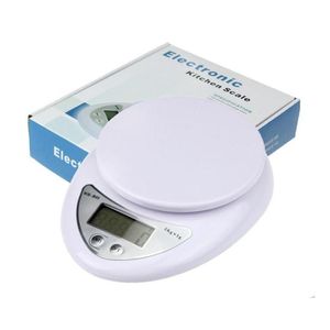 Weighing Scales Wholesale 60Pcs 5Kg Home Household Portable Lcd Sn Electronic Digital Kitchen Food Diet Postal Weight Scale Nce 5000G Dh4Z0