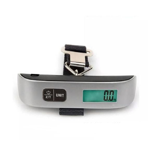 Balances de pesée en gros Mini balance numérique Lage tenue dans la main LCD thermomètre électronique suspendu 50 kg capacité dispositif de pesage Drop Deli Dhjk5