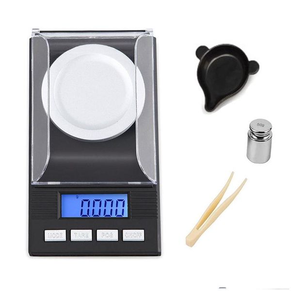 Balances de pesée en gros Mini balance de poche portable LCD bijoux précision numérique outil de cuisine balances numériques électroniques bureau Scho Dhvqi