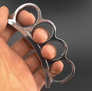 Gewicht Ongeveer 78g Zinklegering Knuckle Duster Vier Vinger Zelfverdediging Tool Fitness Outdoor Veiligheid Verdediging Pocket EDC Gereedschap