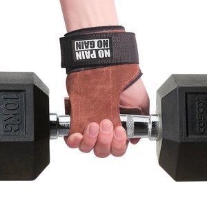 Gewichtheffende handschoenen zware riemen Power Lifting Hooks Handgrepen voor deadlifts CrossFit met gewatteerde pols wrap -ondersteuning