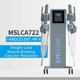 Máquina de pérdida de peso Máquina de buena intensidad EMS RF Máquinas de adelgazamiento 12 Tesla EMSlim Tonificación muscular Contorno corporal