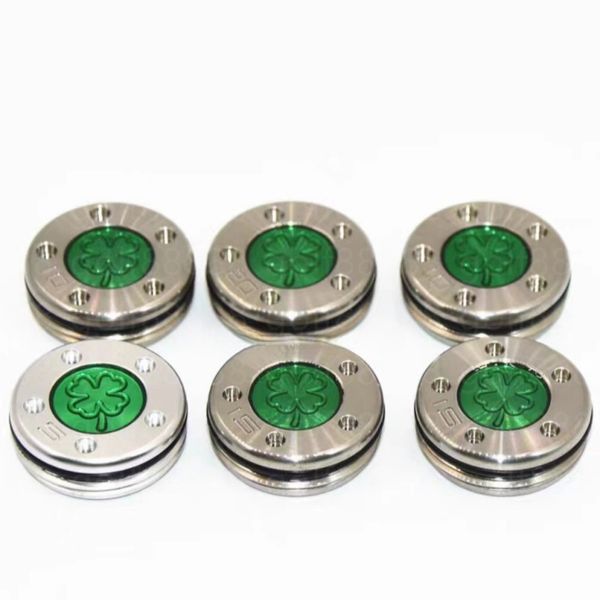 Pooss Golf Putter 2pcs Silver Green Green de cuatro hojas de cinco agujeros contrapeso de puttuales bienvenido para dejar un mensaje para ver más fotos reales Messge REL