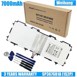 Weihang 7000mAh SP3676B1A (1S2P) Batterij voor Samsung Galaxy Tab 2 Opmerking 10.1 P5100 P5110 P7500 P7510 N8010