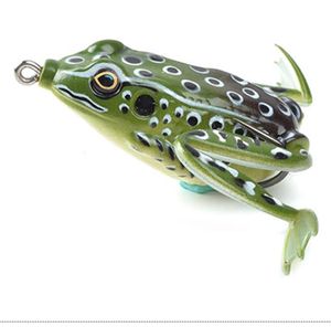 Weihe pêche cible vivante grenouille leurre 50mm11g tête de serpent leurre Topwater Simulation grenouille pêche artificielle en caoutchouc souple appât 9840002