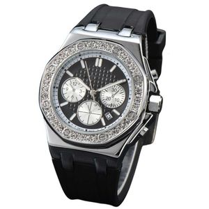 Weijia Tiktok AP Royal Oak Offshore Reloj multifuncional de silicona con diamante de cuarzo femenino