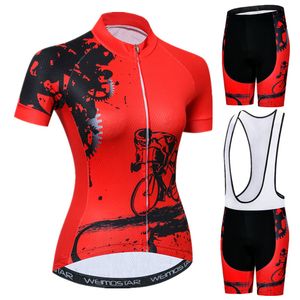 Weimostar été cyclisme maillot ensemble à manches courtes femmes VTT vêtements respirant cyclisme porter Pro équipe vélo vêtements