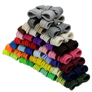 Weiou couleur unie 0.5 cm Polyester saumon lacets ronds unisexe femmes hommes Sneaker Shoestring course 46 couleurs cordon corde lacets