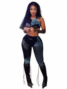 Raar Puss Trainingspak Dames Sportieve 2-delige set Y2K Zomer hipster skinny elastische tanktops + leggings Casual bijpassende streetwear D1DM #