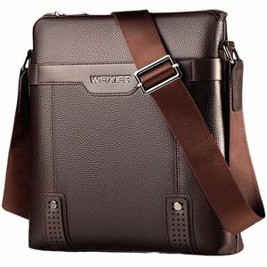 Weixier Merk mannen Schoudertas Fi Vintage PU Leer Casual Grote Capaciteit Rugzak Menger Mannelijke Crossbody tas Busin n87Z #