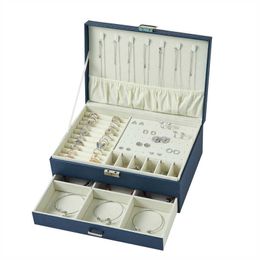Wejebox – boîte à bijoux en cuir exquis pour femmes, organisateur de voyage, collier, boucle d'oreille, bague, rangement cadeaux, nouvelle collection 2023, 230814