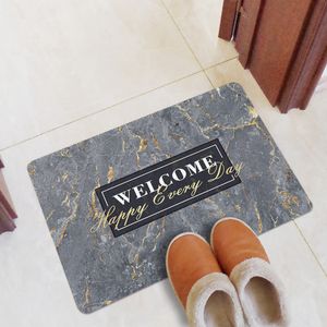 WELKOM Letter Marmeren Print Keuken Mat Entrance Deurmatten Antislip Absorberende Bad Mats Hallway Floor Cushion Modern Home Decor